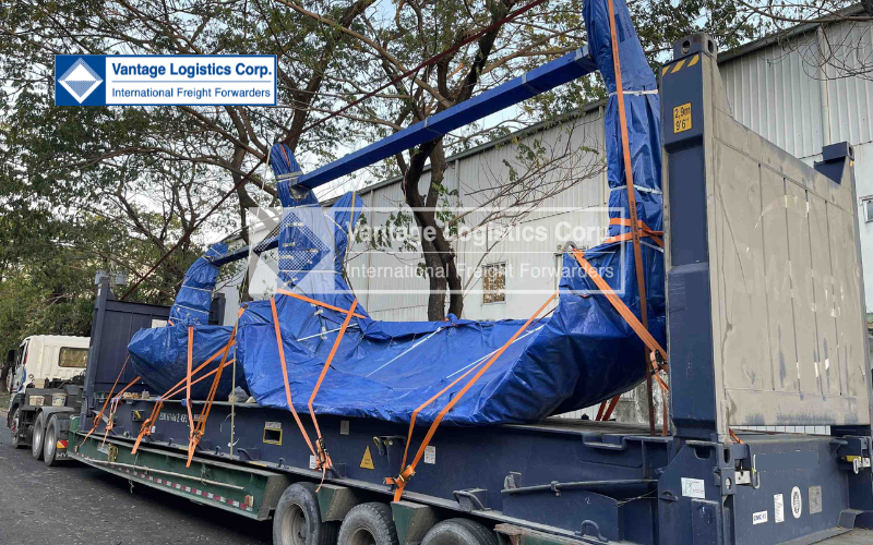 van chuyen lo hang thiet bi qua kho break bulk den los angeles cho nha may nucor steel kingman plant