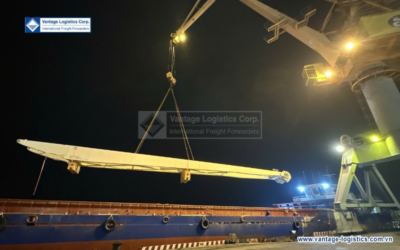 delivered under infrastructure constraints  vantage logistics completes transport of 200  tons liebherr cranes to hoanh son international port